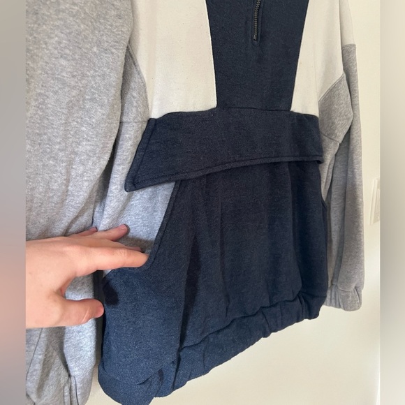 American Eagle Colorblock Quarter Zip Sweatshirt - Women’s Small - Picture 2 of 8